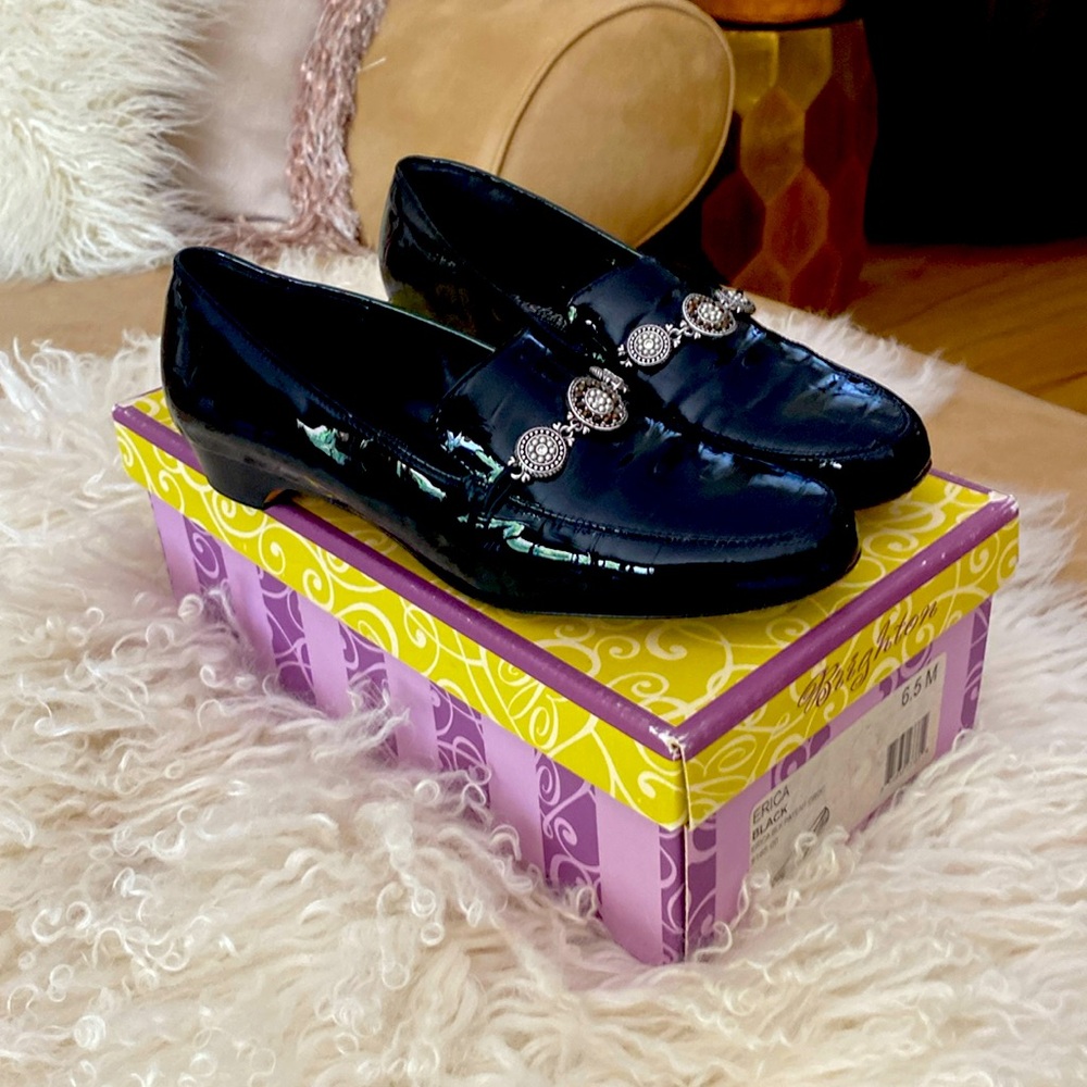 Brighton Erica patent leather croc Loafer. Great used condition
